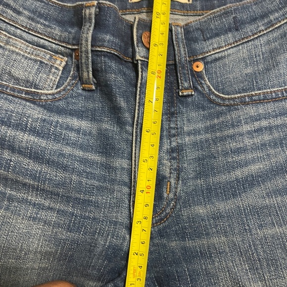 Madewell Jeans Size 24P Blue 10" High Rise Skinny Raw Hem Denim - Picture 14 of 15